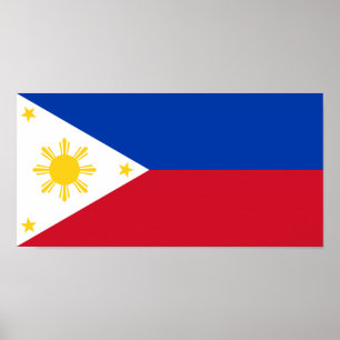 Philippinen-Flagge Poster