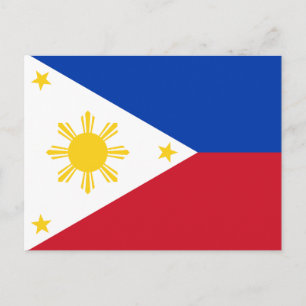 Philippinen-Flagge Postkarte