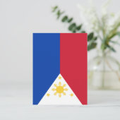 Philippinen-Flagge Postkarte (Stehend Vorderseite)