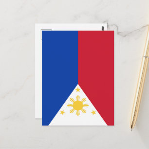 Philippinen-Flagge Postkarte