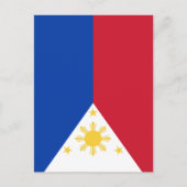 Philippinen-Flagge Postkarte (Vorderseite)