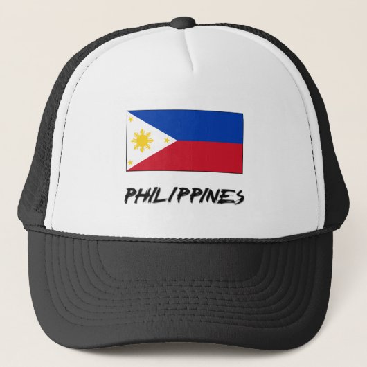 Philippinen-Flagge Truckerkappe (Vorderseite)