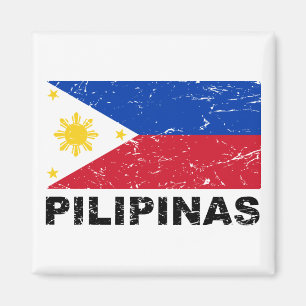Philippinen-Flagge Vintag Magnet