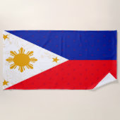 Philippinen-Flaggen-Badetuch Strandtuch (Vorderseite)