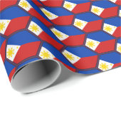 Philippinen-Flaggen-Bienenwaben-Packpapier Geschenkpapier (Rolleneckpunkt)