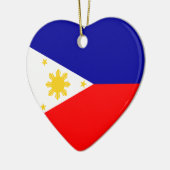 Philippinen-Flaggen-Herz Keramik Ornament (Links)