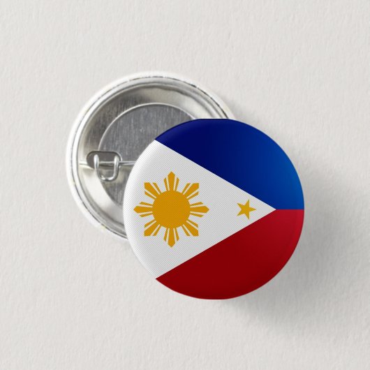 Philippinen-Flaggen-Knopf Button (Vorne & Hinten)