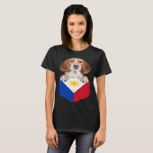 Philippinen Flaggenhund in Beagle T-Shirt (Vorne ganz)