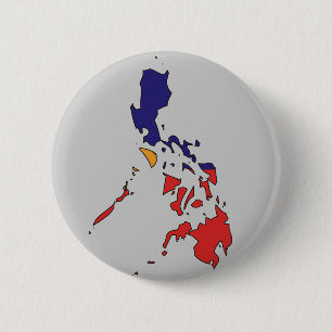 Philippinen-Flaggenkarte Button