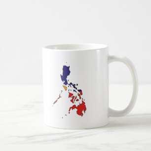 Philippinen-Flaggenkarte Kaffeetasse
