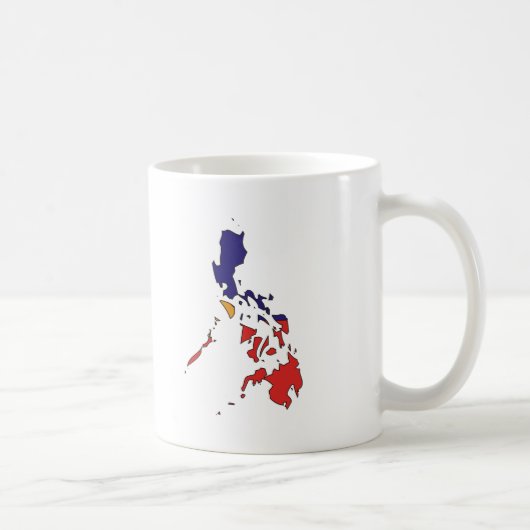 Philippinen-Flaggenkarte Kaffeetasse (Rechts)