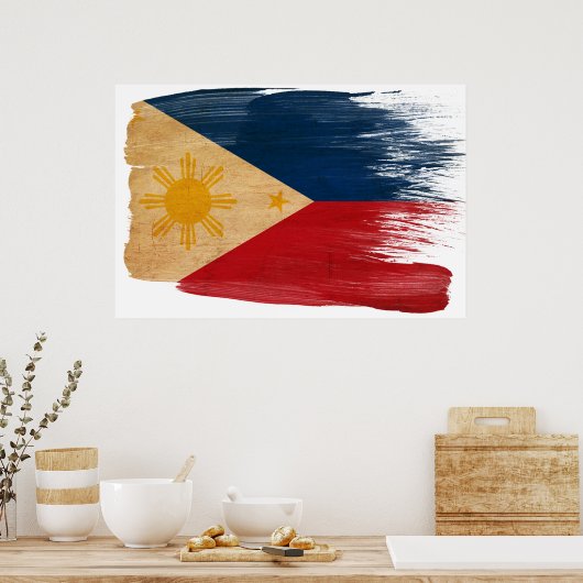 Philippinen-Flaggenposter Poster (Küche)