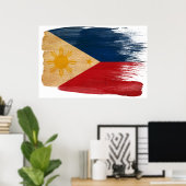 Philippinen-Flaggenposter Poster (Heimbüro)