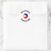 Philippinen-Flaggenrad Runder Aufkleber (Tasche)