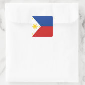 Philippinen-Flaggensticker Quadratischer Aufkleber (Tasche)