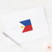 Philippinen-Flaggensticker Quadratischer Aufkleber (Umschlag)