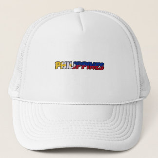 Philippinen-Flaggentypografie-Trucker-Mütze Truckerkappe