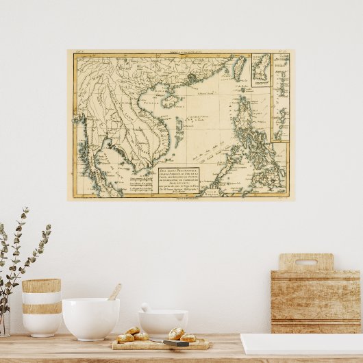 Philippinen, Formosa | Südliche China Poster (Küche)