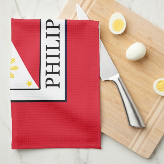 Philippinen Geschirrtuch (Viertel Falte)