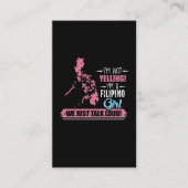 Philippinen Girl Spaß Filipino Yelling Filipina Visitenkarte (Vorderseite)