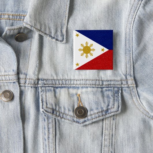 Philippinen-Glitzer-Flagge Button (Beispiel)