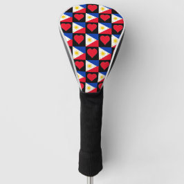 Philippinen Golf Lover Herzmuster Filipino Flag Headcover