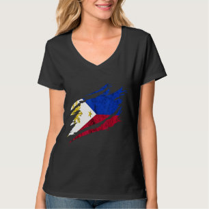 Philippinen Heritage Philippinische Flagge Pilipin T-Shirt