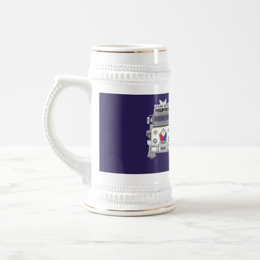 Philippinen Jeepney, elegant, Philippinen-Flagge Bierglas (Links)