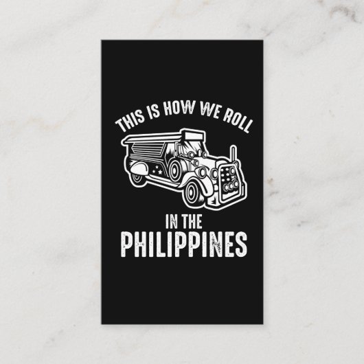 Philippinen Jeepney - Filipino Fun Visitenkarte (Vorderseite)