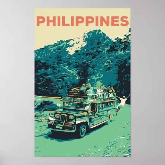 Philippinen, Jeepney in Luzon, zentrale Kordillera Poster (Vorne)