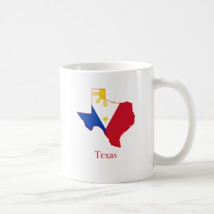 Philippinen kennzeichnen über Texas-Staatskarte Kaffeetasse