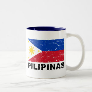 Philippinen kennzeichnen Vintages Zweifarbige Tasse