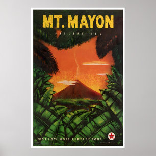 Philippinen Kunst Mt. Mayon Reiseplakat Filipino Poster