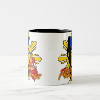 Philippinen-Mädchen-Entwurf Zweifarbige Tasse