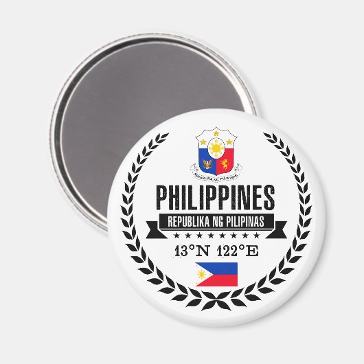 Philippinen Magnet (Vorderseite/Rückseite)