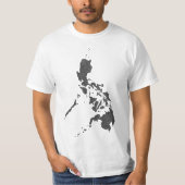 Philippinen Map Design T-Shirt (Vorderseite)