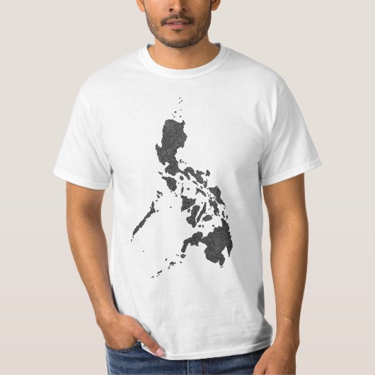 Philippinen Map Design T-Shirt (Vorderseite)