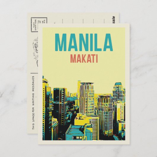 Philippinen, Metro Manila, Stadt Makati Gebäude Postkarte (Vorne/Hinten)