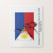 PHILIPPINEN Meured Nation FILIPINO FLAG Puzzle (Vertikal)