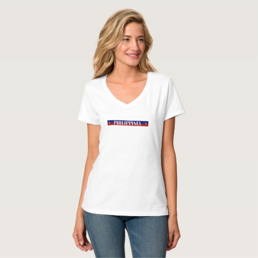 Philippinen-Minimaldesign T-Shirt (Vorderseite Vollansicht)