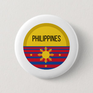 Philippinen Niedliche Design Ideenmuster Sunset Button