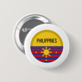 Philippinen Niedliche Design Ideenmuster Sunset Button (Vorne & Hinten)