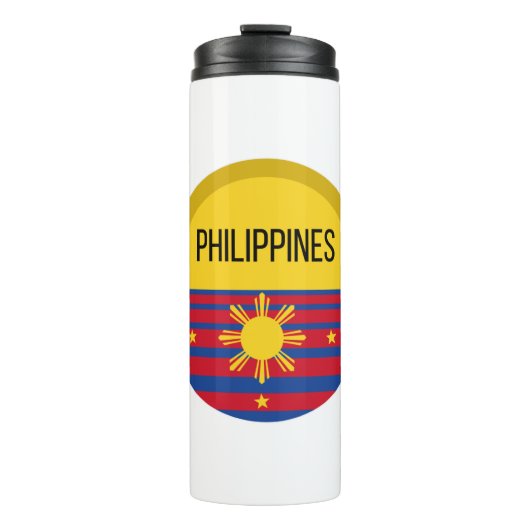 Philippinen Niedliche Design Ideenmuster Sunset Thermosbecher (Vorderseite)