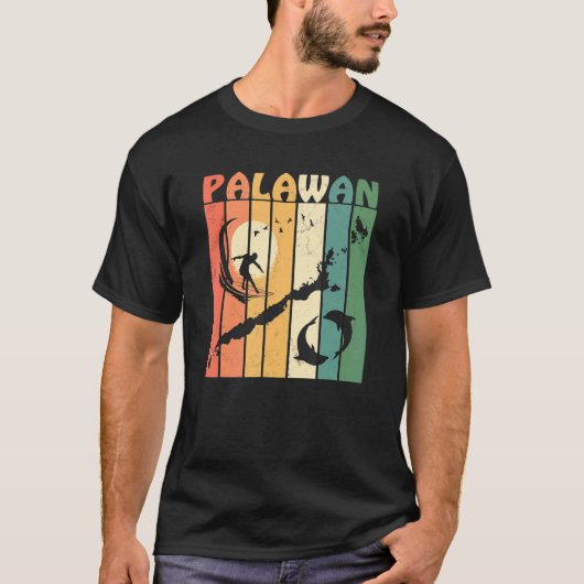 Philippinen Palawan Surfing T-Shirt (Vorderseite)