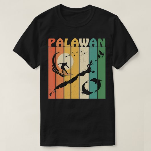 Philippinen Palawan Surfing T-Shirt (Design vorne)
