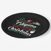 Philippinen - Philippinen Wer Lieben Weihnachten Pappteller (Schrägansicht)