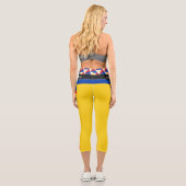Philippinen & Philippinische Flaggenmode, Fitness Capri Leggings (Rückseite)