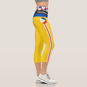 Philippinen & Philippinische Flaggenmode, Fitness Capri Leggings