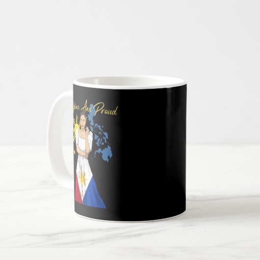 Philippinen Pinay Filipina Pride Islands Flag Girl Kaffeetasse (Vorderseite Links)