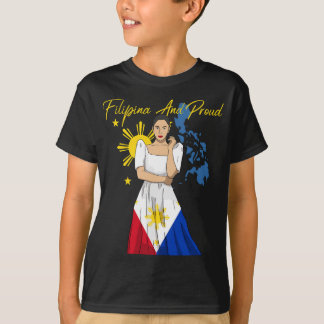 Philippinen Pinay Filipina Pride Islands Flag Girl T-Shirt